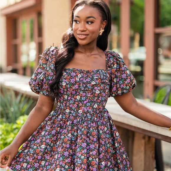 Buddy Love Colorful Floral Mini Dress - Picture 2 of 6